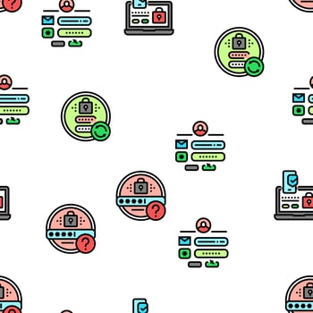 registration login website form vector seamless pattern