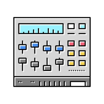 sound mixer equipment color icon vector illustration
