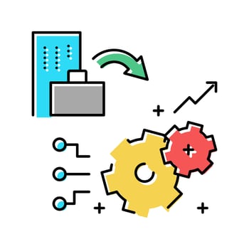 experience benefits color icon vector illustration