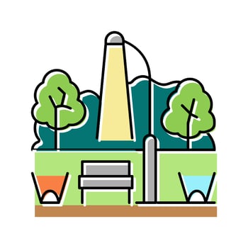 light park color icon vector illustration