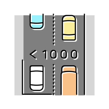medium traffic road color icon vector illustration