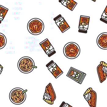 pumpkin halloween autumn orange vector seamless pattern
