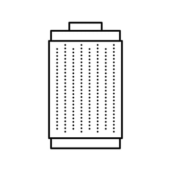 filter smoke line icon vector illustration