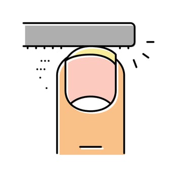 filing nail color icon vector illustration