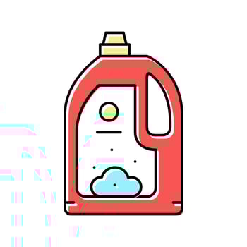 conditioner for wash textile clothing color icon vector illustration