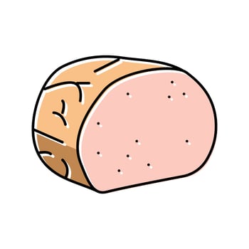 ham beef color icon vector illustration