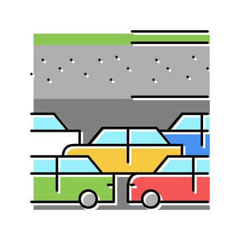 car transport parking color icon vector illustration
