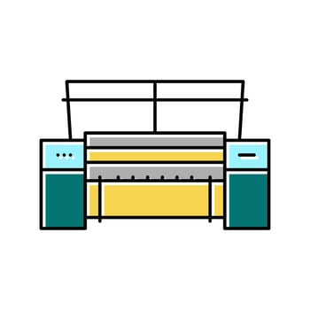 cotton production factory equipment color icon vector illustration
