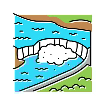 niagara falls color icon vector illustration