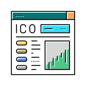 ico market color icon vector illustration