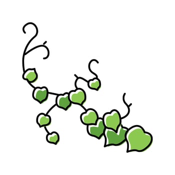 liana plant color icon vector illustration