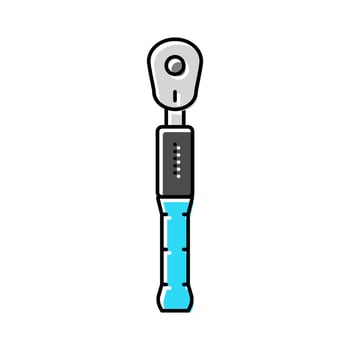 torque wrench tool color icon vector illustration
