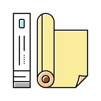 baking parchment color icon vector illustration