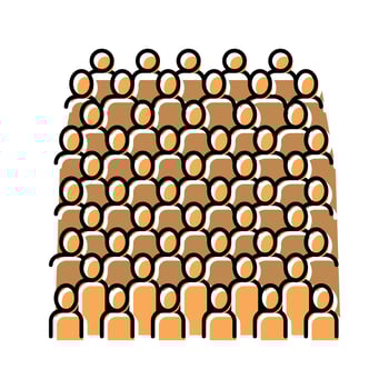 terracotta army color icon vector illustration