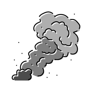 smoke fire color icon vector illustration