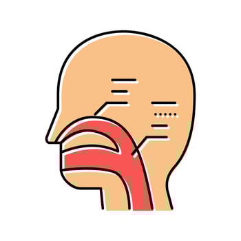 nasal passages color icon vector illustration