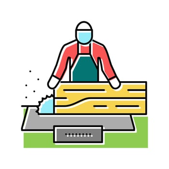 woodworker business color icon vector illustration