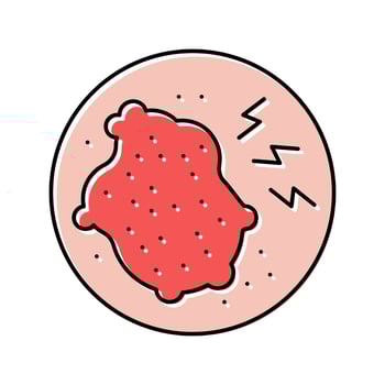 skin itch disease color icon vector illustration