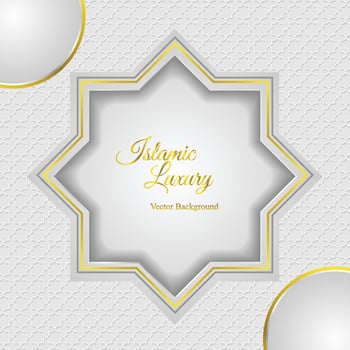 islamic luxury  white background vector illustration