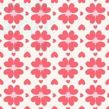 Vector background seamless pattern of pink heart pattern ,idea for printing concept.