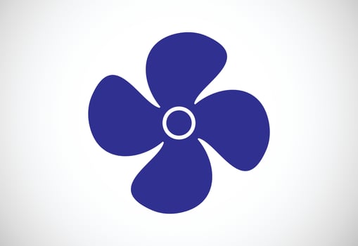 Creative Fan logo design, Vector illustration
