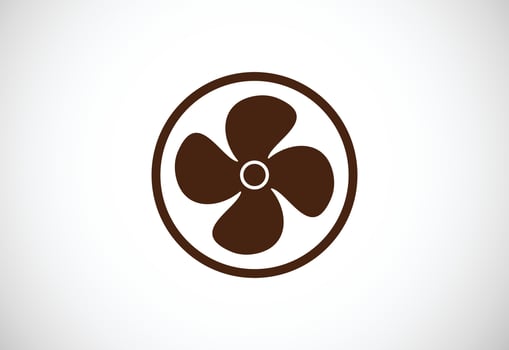 Creative Fan logo design, Vector illustration