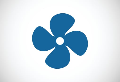 Creative Fan logo design, Vector illustration
