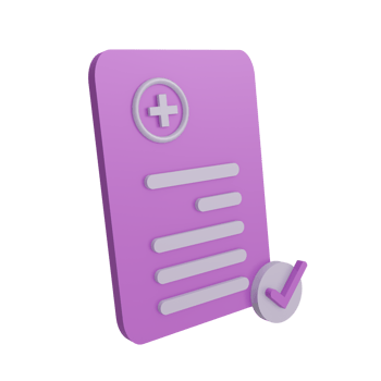 3D Hospital Document Icon with transparent background, suitable for template design, UI or UX and more. png