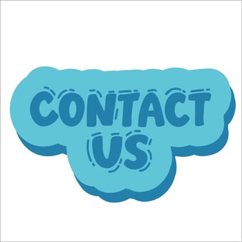contact us isolated on white. contact us sticker. contact us peeler. contact us sign. vector