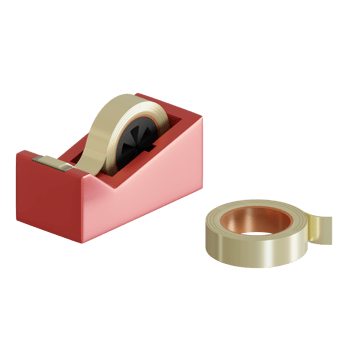 3d rendered isolation tape and isolation dispenser perfect for design project png