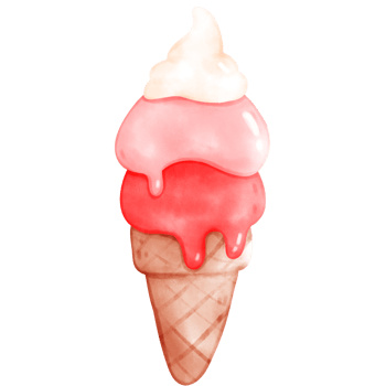 Strawberry Sweets Dessert Watercolor illustration png