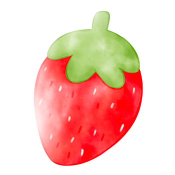 Strawberry Sweets Dessert Watercolor illustration png