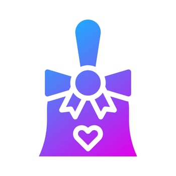 bell icon solid purple style valentine illustration vector element and symbol perfect.