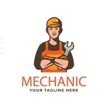 gradient mechanical engineering logo template vector