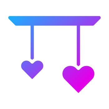 decoration icon solid purple style valentine illustration vector element and symbol perfect.