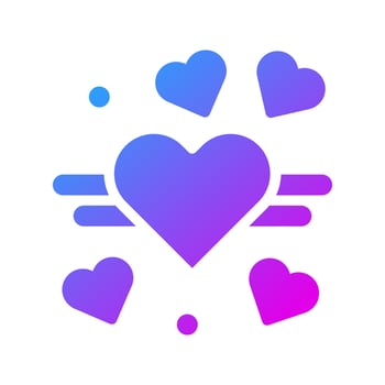 decoration icon solid purple style valentine illustration vector element and symbol perfect.
