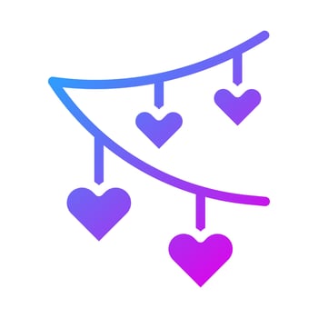 decoration icon solid purple style valentine illustration vector element and symbol perfect.