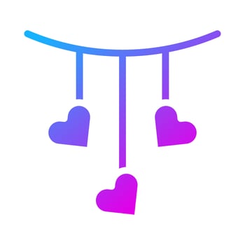 decoration icon solid purple style valentine illustration vector element and symbol perfect.