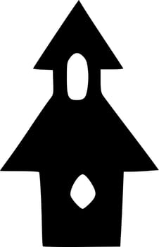 black and white of home shape vector