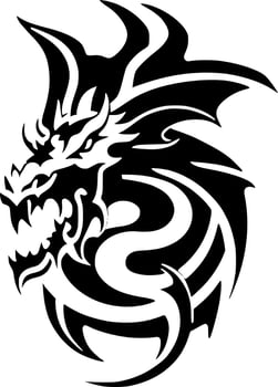 vector illustration of dragon shape