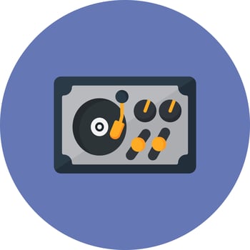 Turntble Vector Icon