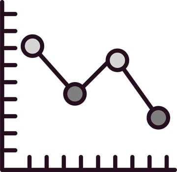 Line Graph Vector Icon