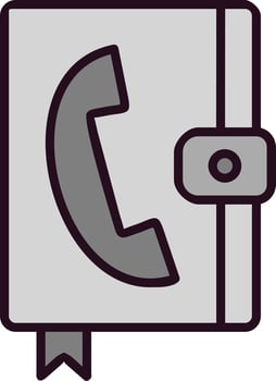 Contact Book Vector Icon