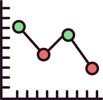 Line Graph Vector Icon