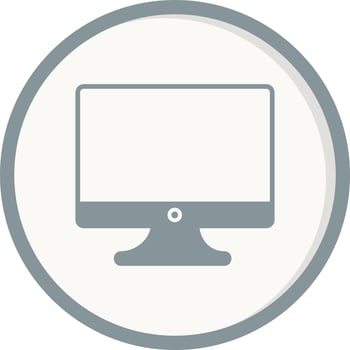 Monitor Screen Vector Icon