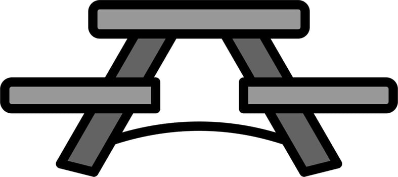 Picnic Table Vector Icon