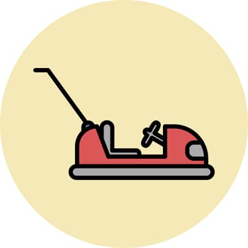 Bumpy Car Vector Icon