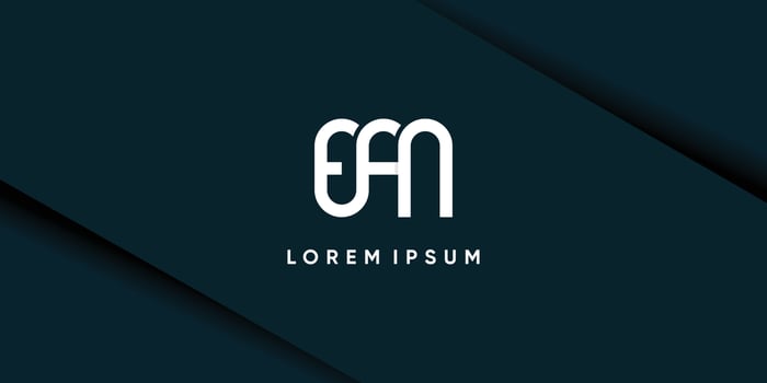 Monogram letter FAM logo with creative unique design icon premium vector