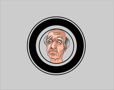 Old Geezer Icon vector illustration on white background