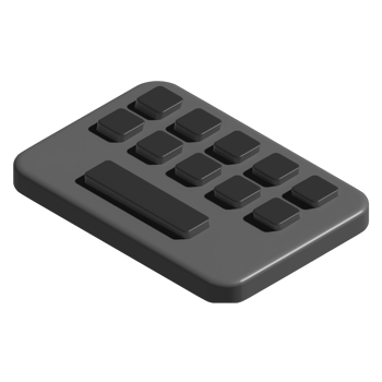 3d keyboard icon illustration png